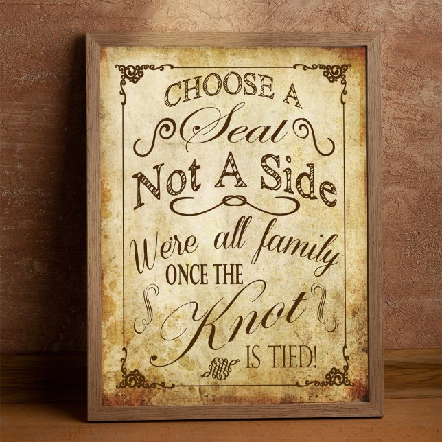 Poster Sinal de casamento vintage (Criador carregado)