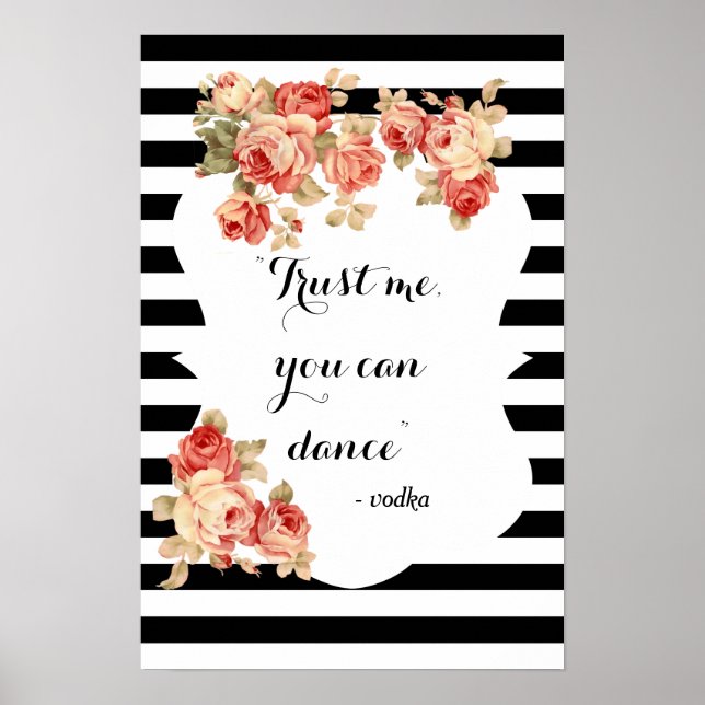 Póster Sinal de Casamento Você Pode Dançar Divertido (Frente)