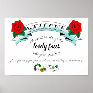 Poster Sinal de Cerimônia de Casamento Desconectado Inspi