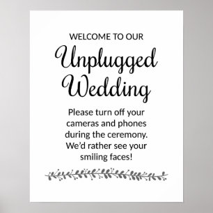 Póster Sinal de cerimônia de casamento desconectado - Ro