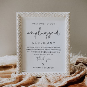 Poster Sinal de Cerimônia de Casamento Desplugado STELLA