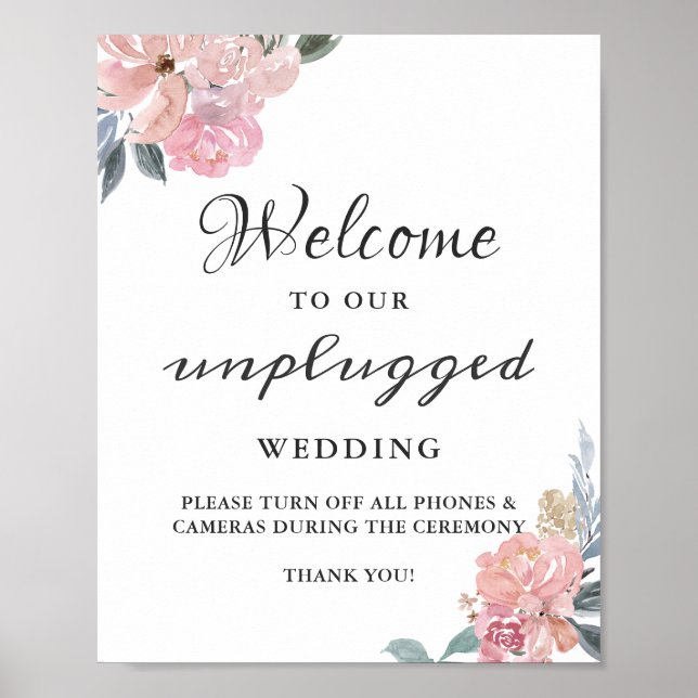 Poster Sinal de Cerimônia de Casamento sem Dispositivos R (Frente)