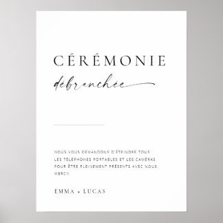 Poster Sinal de Cerimônia Desconectado do Script Moderno 