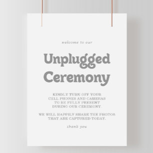 Poster Sinal de Cerimônia Minimalista Formal Elegante sem