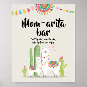 Poster Sinal de Chá da Mãe-Arita Margarita Bar Fiesta Lla