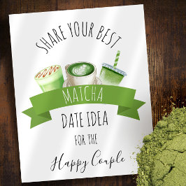 Poster Sinal de Chá de Casamento de Matcha