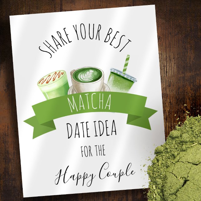 Poster Sinal de Chá de Casamento de Matcha (Criador carregado)