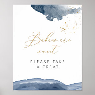 Poster Sinal de Chá de fraldas, Bebês São Doce