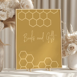 Poster Sinal de Chá de fraldas Beige de Mel