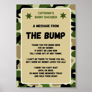 Poster Sinal de Chá de fraldas da Camo