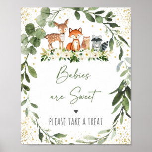 Poster Sinal de Chá de fraldas da Floresta