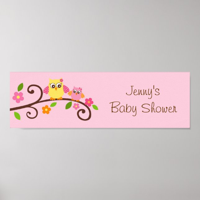 Poster Sinal de Chá de fraldas da Garota Doce (Frente)