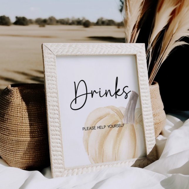 Poster Sinal de Chá de fraldas de abóbora (Criador carregado)