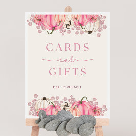 Poster Sinal de Chá de fraldas de Abóbora