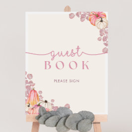 Poster Sinal de Chá de fraldas de Abóbora