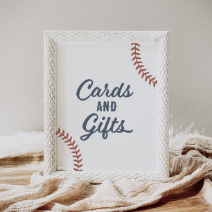 Poster Sinal de Chá de fraldas de beisebol