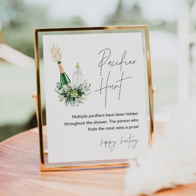 Poster Sinal de Chá de fraldas de Caça com Pacificador RE (Criador carregado)