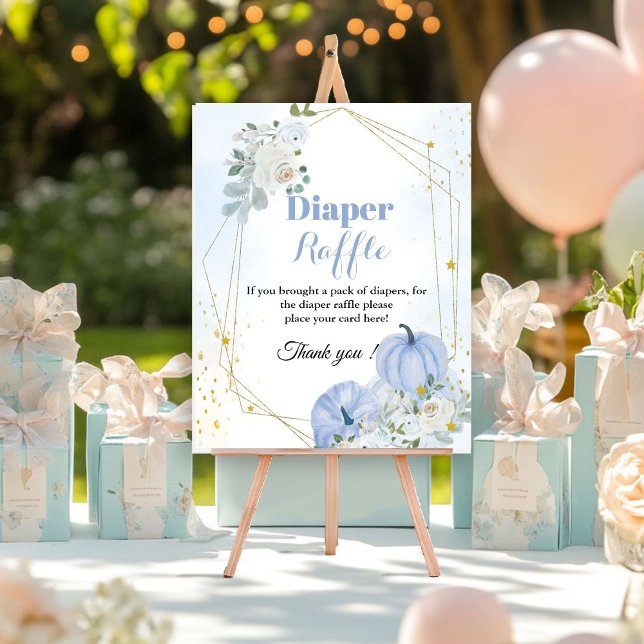 Poster Sinal de chá de fraldas de Fralda de Abóbora (Criador carregado)