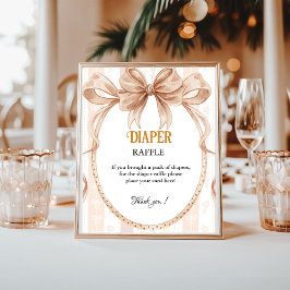 Poster Sinal de chá de fraldas de Fralda de caverna de to