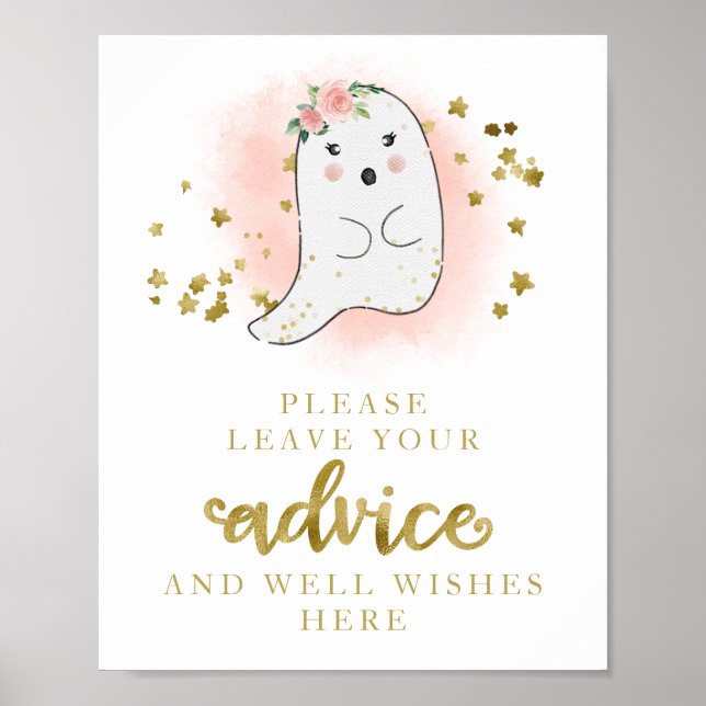 Poster Sinal de Chá de fraldas de Garota Fantasma do Hall (Frente)