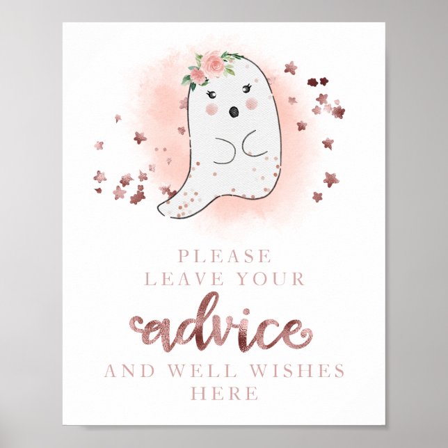 Poster Sinal de Chá de fraldas de Garota Fantasma do Hall (Frente)