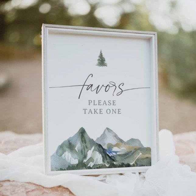 Poster Sinal de Chá de fraldas de Montanha (Criador carregado)