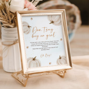 Poster Sinal de Chá de fraldas de outono