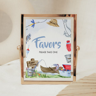 Poster Sinal de Chá de fraldas de Pesca Favorece