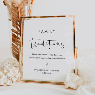 Poster Sinal de Chá de fraldas de Tradições da Família ST