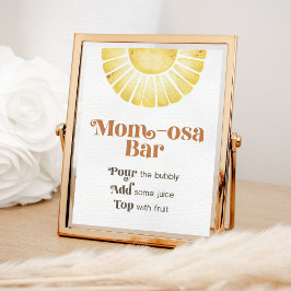 Poster Sinal de Chá de fraldas do Bar Sunshine Momosa