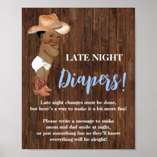 Poster Sinal de Chá de fraldas do jogo Aowboy Noite Tardi
