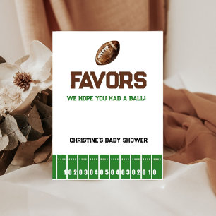 Poster Sinal de Chá de fraldas dos Favoritos de Futebol