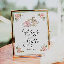 Poster Sinal de Chá de fraldas e presentes para miúdas, c