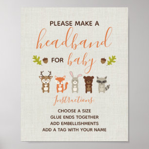 Poster Sinal de Chá de fraldas em Woodland - Estação de B