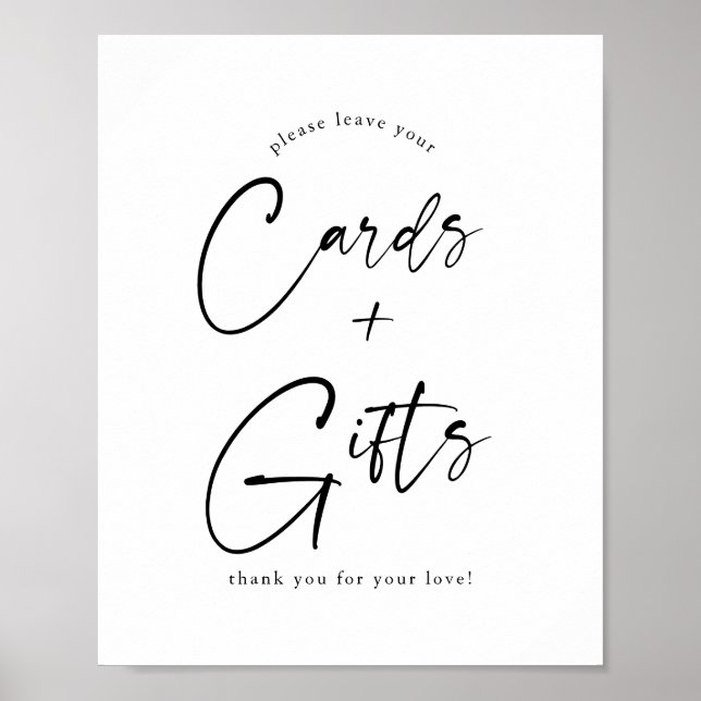 Poster Sinal de Chá de fraldas Moderno (Frente)