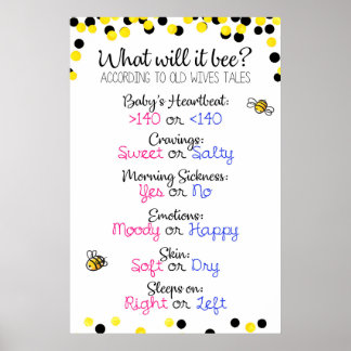 Poster Sinal de chá de fraldas neutro em relação ao gêner