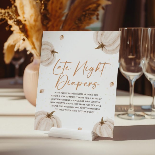 Poster Sinal de Chá de fraldas Tarde Noite Fraldas (Criador carregado)