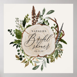 Poster Sinal de chá de panela botânico de celeiro de casa