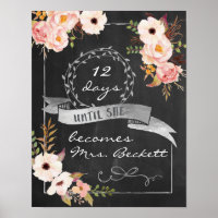 Sinal de Chá de panela de Casamento Chalkboard