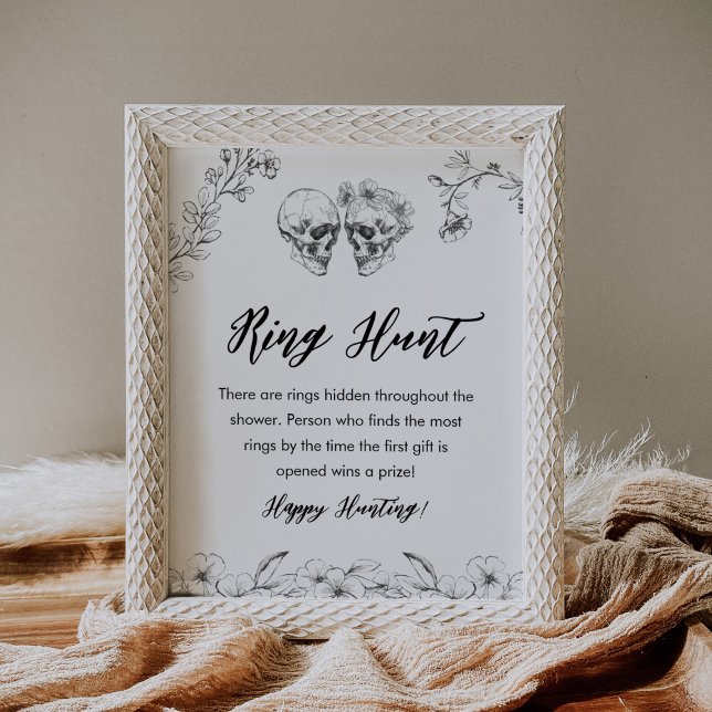 Poster Sinal de Chá de panela de Toque de Anel Gótico (Criador carregado)