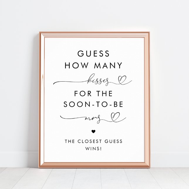 Poster Sinal de Chá de panela do Heart Script Quantos Bei (Criador carregado)