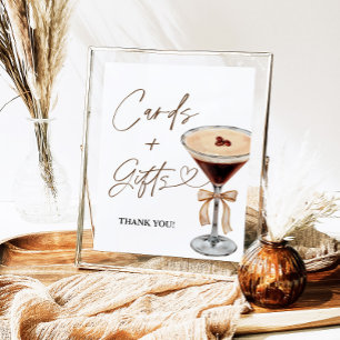 Poster Sinal de Chá de panela Espresso Martini