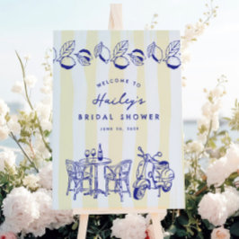 Poster Sinal de Chá de panela italiano Lemon La Dolce Vit