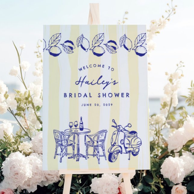 Poster Sinal de Chá de panela italiano Lemon La Dolce Vit (Criador carregado)