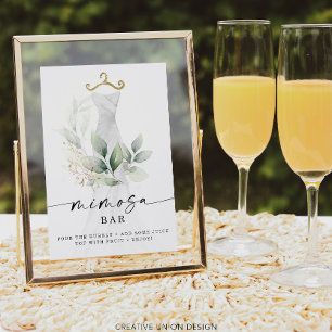Poster Sinal de Chá de panela Mimosa Dourado de Molercola