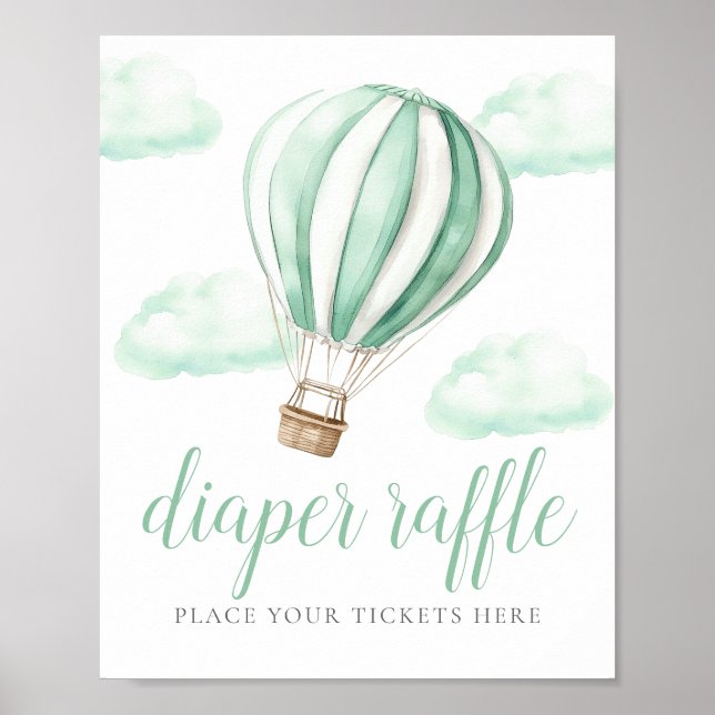 Poster Sinal de Chamada de Cama de Bebê de Balão de Ar Qu (Frente)