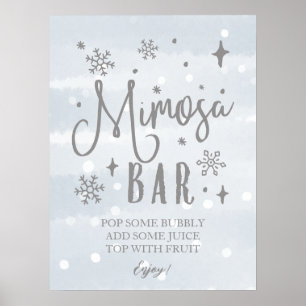 Poster Sinal de Chamada de Inverno Mimosa Winter Baby Sho
