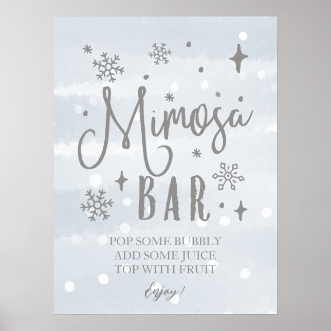 Poster Sinal de Chamada de Inverno Mimosa Winter Baby Sho (Frente)