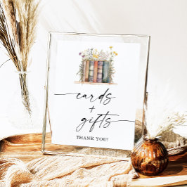 Poster Sinal de Chás de fraldas de Storybook Cartões e pr