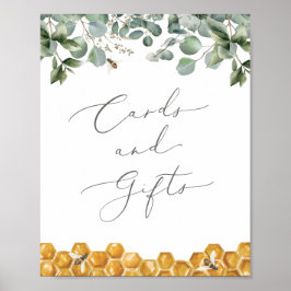 Poster Sinal de Chás de fraldas e presentes em Bee Greene